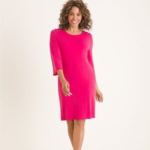 Chicos Hot Pink Grommet Detail Dress Size 2